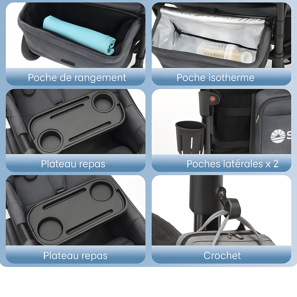 Poussette Chariot Familiale 4-en-1 | Ways