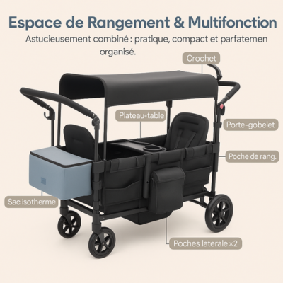 Poussette Chariot Familiale 4-en-1 | Ways