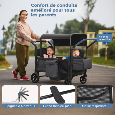 Poussette Chariot Familiale 4-en-1 | Ways