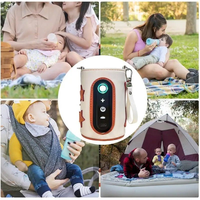 Chauffe-biberon portable | Cuir