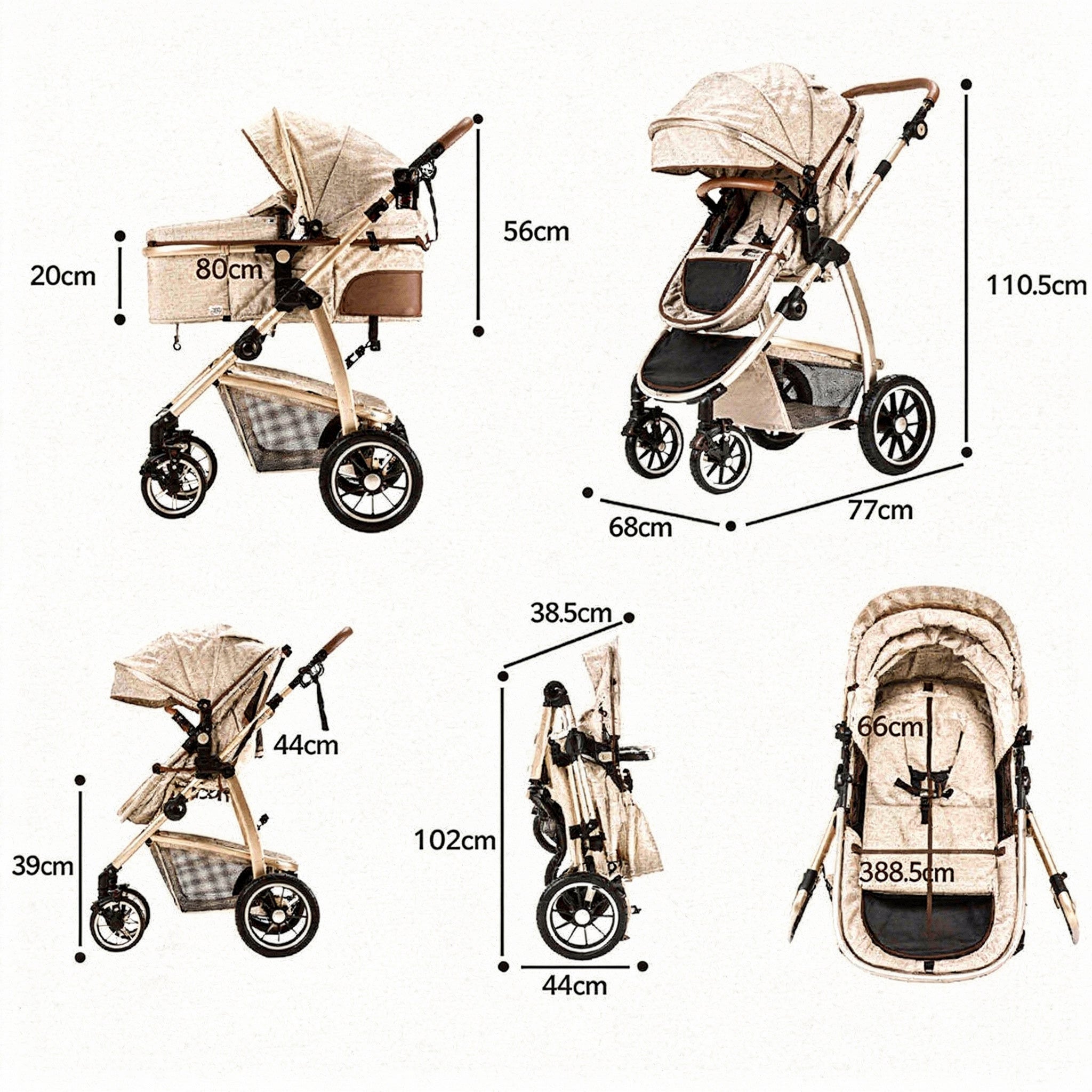 Poussette 3 en 1 | Beige