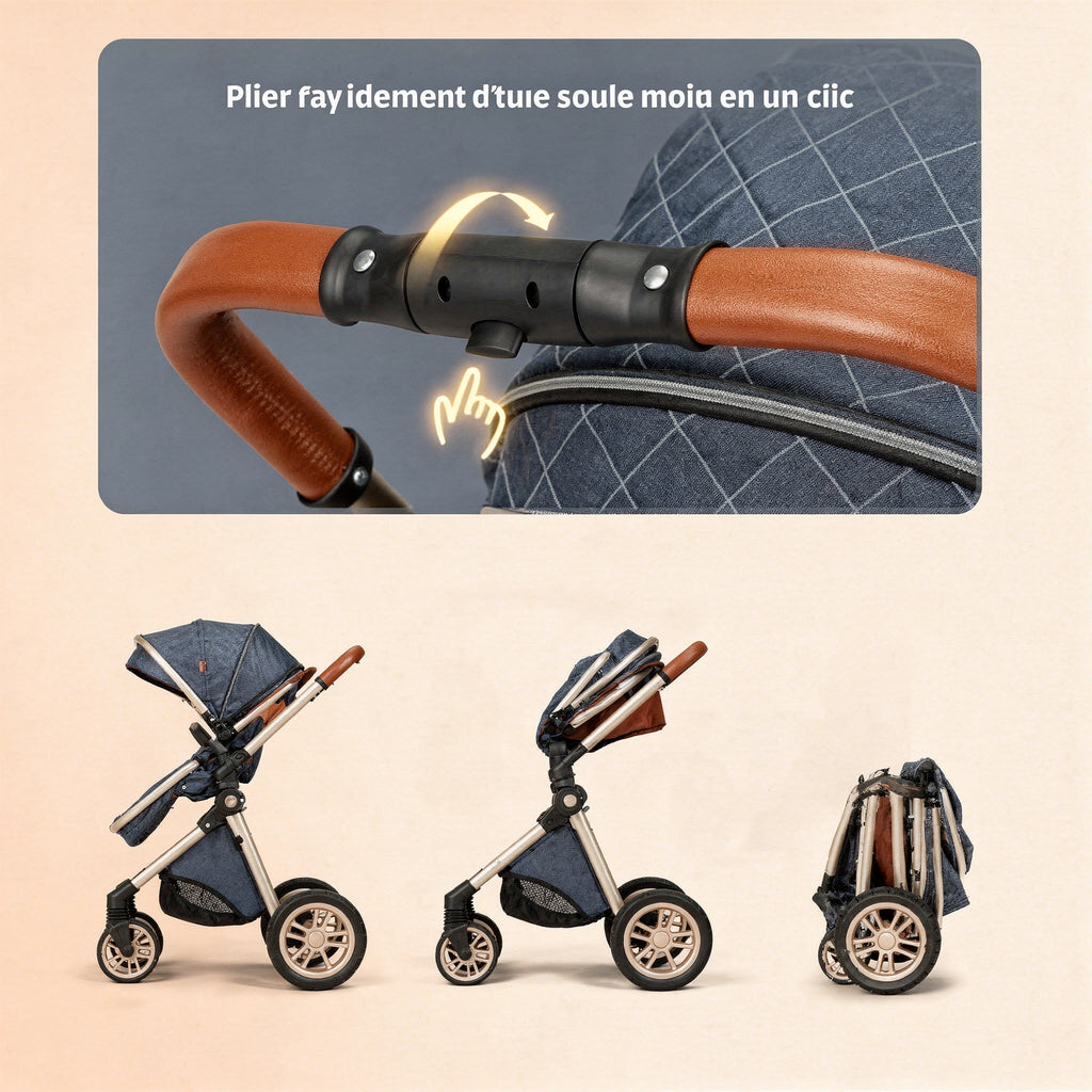 Poussette 3 en 1 | Bleu Rolly