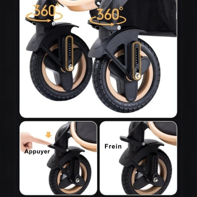 Poussette 3 en 1 |  Noir