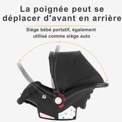 Poussette 3 en 1 |  Noir