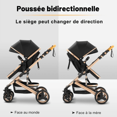 Poussette 3 en 1 |  Noir