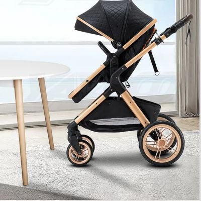 Poussette 3 en 1 | Noir et Or